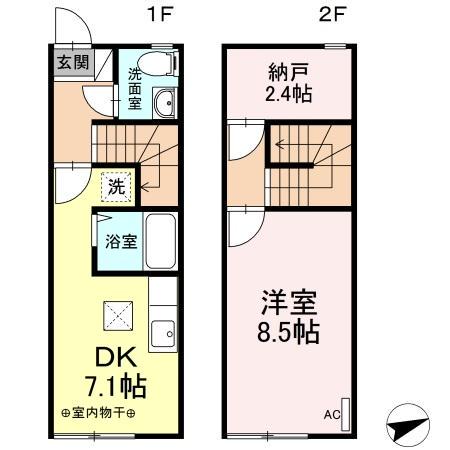 エトワールＳ(1SDK)の間取り写真