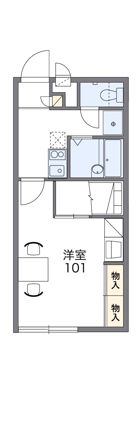 レオパレスミルフィーユ(1K/1階)の間取り写真