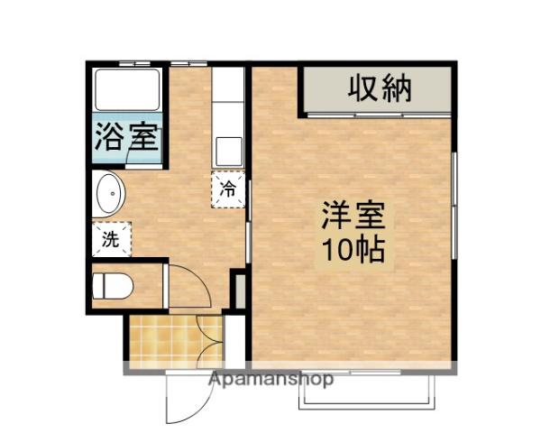 コーポ翠(1K/1階)の間取り写真