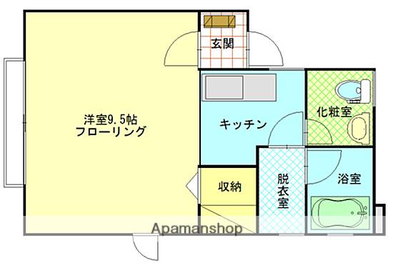 ヴィラⅡ(1K/2階)の間取り写真