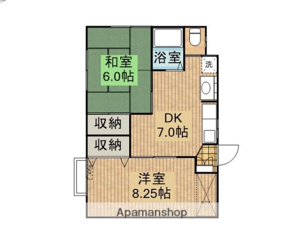 メゾンロイヤルⅠ(2DK/2階)の間取り写真