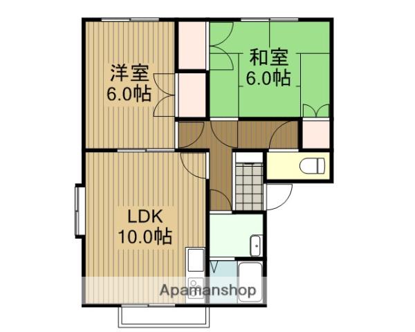 フロムファースト(2LDK/1階)の間取り写真