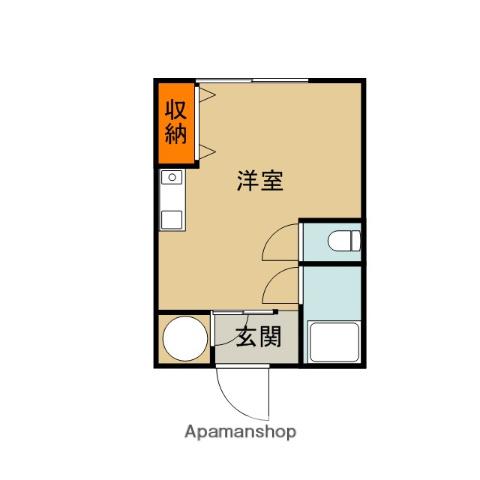 コーポ・アイ(ワンルーム/2階)の間取り写真