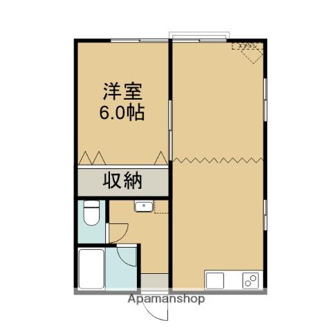 WE川崎(1LDK/1階)の間取り写真