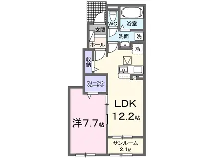 イ・ミリ SW20(1LDK/1階)の間取り写真