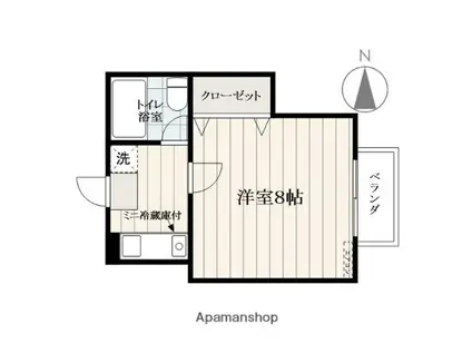 メゾンネオラ七日町(1K/2階)の間取り写真