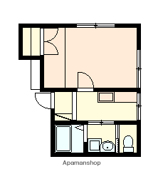 ハイツ松山(1K/1階)の間取り写真