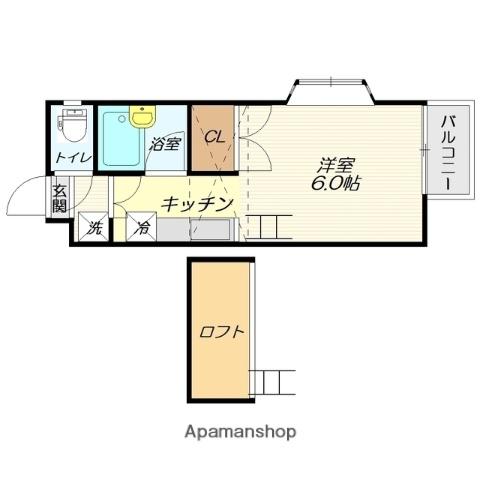 ジュエルI(1K/1階)の間取り写真
