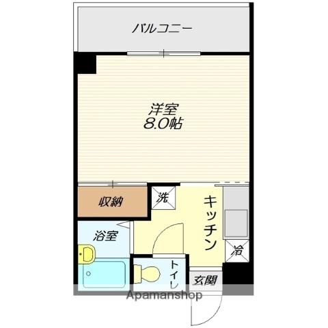 クレス十日町(1K/4階)の間取り写真