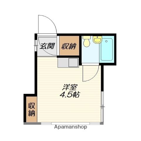リバーサイド冠(ワンルーム/2階)の間取り写真