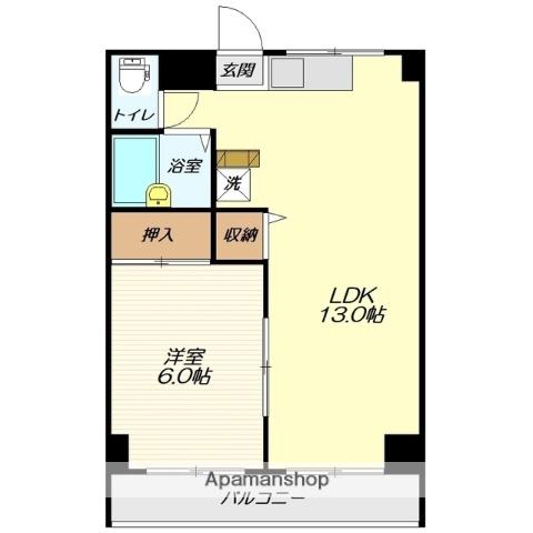 宮ハウスⅠ(1LDK/2階)の間取り写真