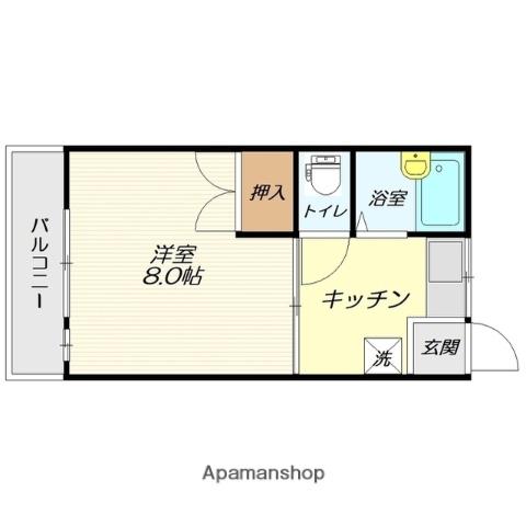 B-UNIT1(1K/1階)の間取り写真