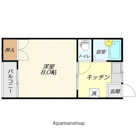 B-UNIT2(1K/2階)の間取り写真