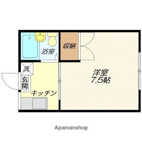 ドミトリープリンス(1K/2階)の間取り写真