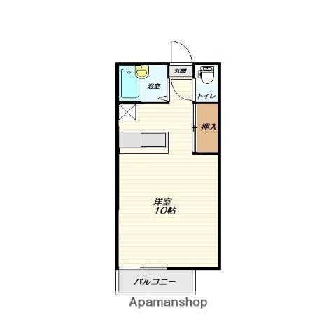 モーツアルト壱番館(ワンルーム/2階)の間取り写真