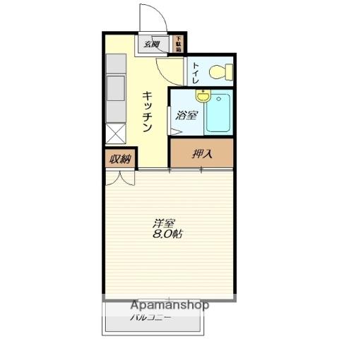 山庄ビル(1K/3階)の間取り写真