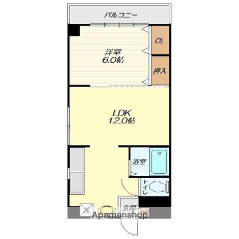 コーポラスカルチュア(1LDK/1階)の間取り写真