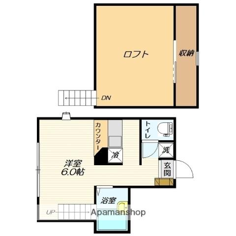 ビートルズハウスA棟(ワンルーム/1階)の間取り写真