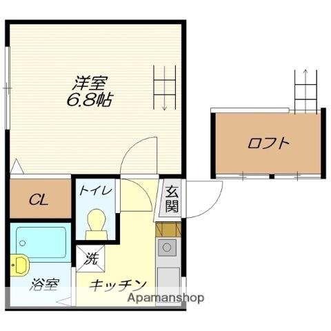 コーポラスSAKAI(1K/2階)の間取り写真