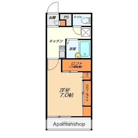 サンハイツあかねヶ丘(1K/1階)の間取り写真