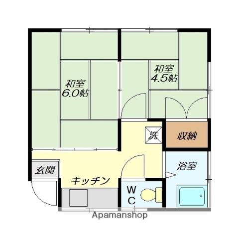 コーポ高田(2K/2階)の間取り写真