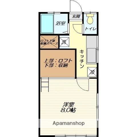 レジデンスコルネ(1K/1階)の間取り写真