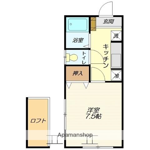 クレール1(1K/1階)の間取り写真