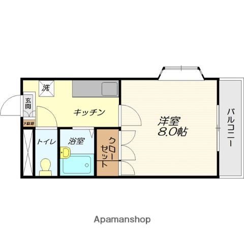 RESIDENCEーABE(1K/4階)の間取り写真