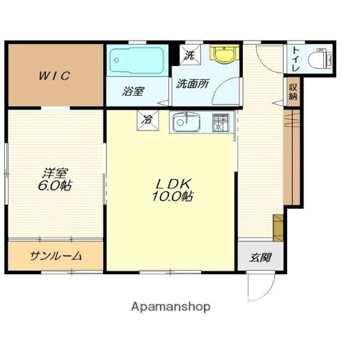 メゾン・ジュネスⅧ(1LDK/1階)の間取り写真