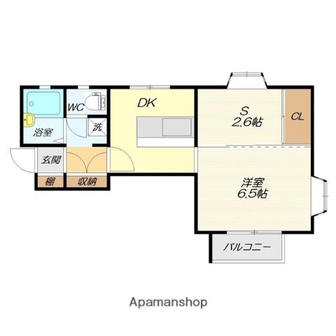 テニメントハウスISHIYAMA(1SDK/1階)の間取り写真