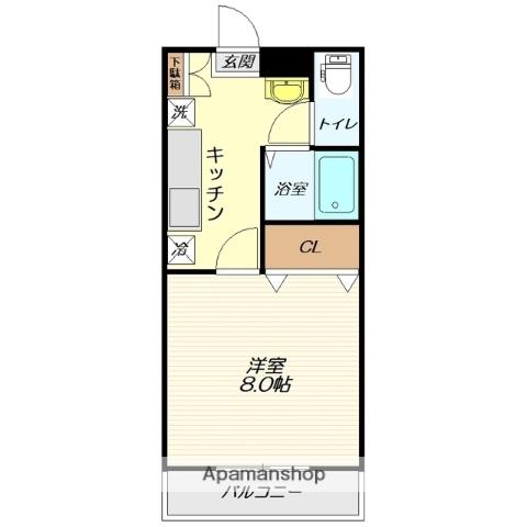 アンジェラ(1K/3階)の間取り写真