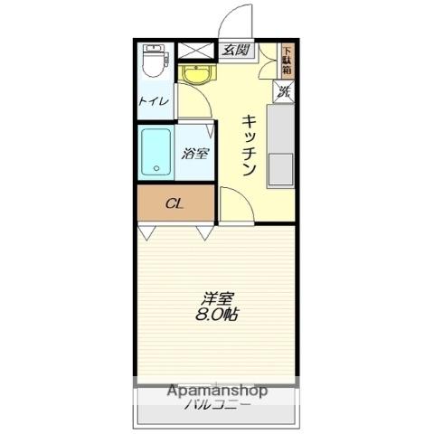 アンジェラ(1K/3階)の間取り写真