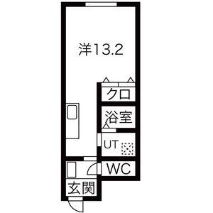 プレ・エトワール(ワンルーム/1階)の間取り写真