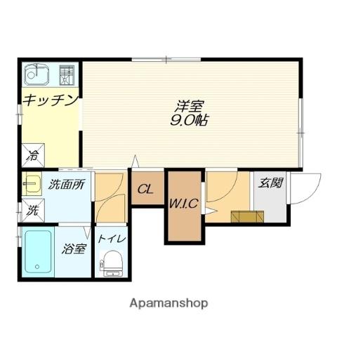 シャルムあこや(1K/1階)の間取り写真