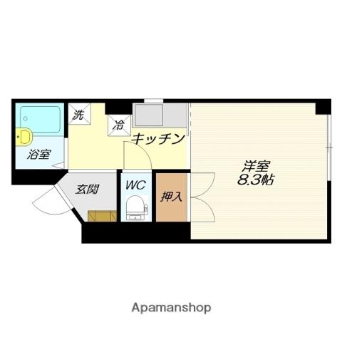 コーポ前田Ⅱ(1K/2階)の間取り写真