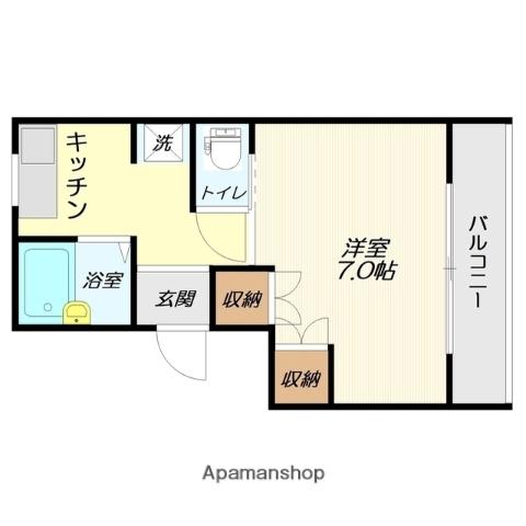 半田コーポ(1K/1階)の間取り写真