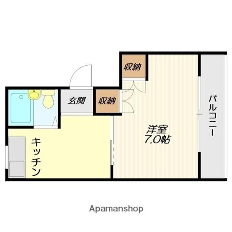 半田コーポ(1K/3階)の間取り写真