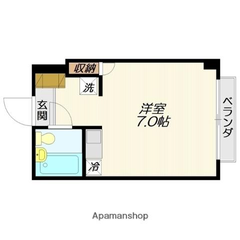 シーダランド 八番館(ワンルーム/4階)の間取り写真