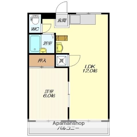 マイライフ(1LDK/1階)の間取り写真