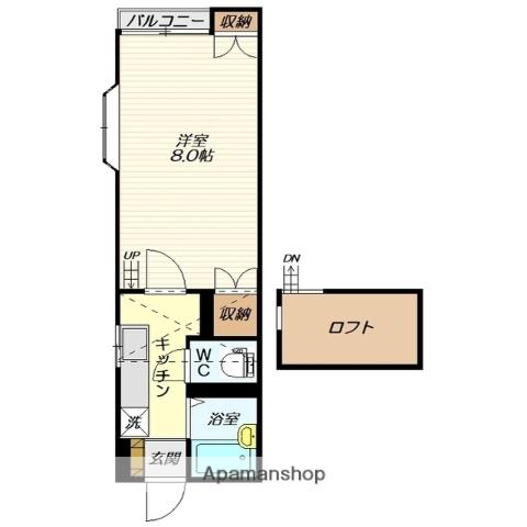 アメニティコーポ K(1K/2階)の間取り写真