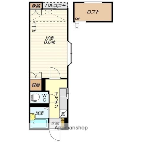 アメニティコーポ K(1K/1階)の間取り写真