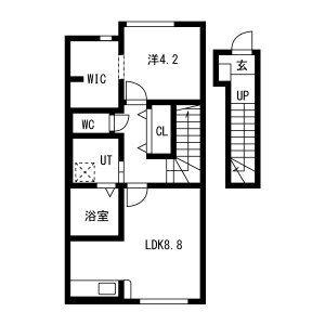 NJ HOUSE 花楯 (1LDK/2階)の間取り写真