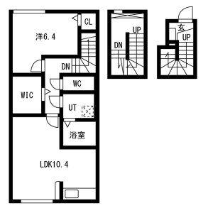 プチ ボヌール (1LDK/3階)の間取り写真