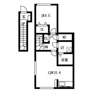 プチ ボヌール (1LDK/2階)の間取り写真