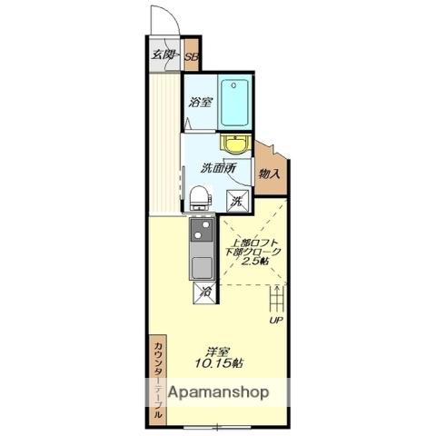 コンフォート1(ワンルーム/1階)の間取り写真