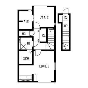 サジタリアス(1LDK/2階)の間取り写真