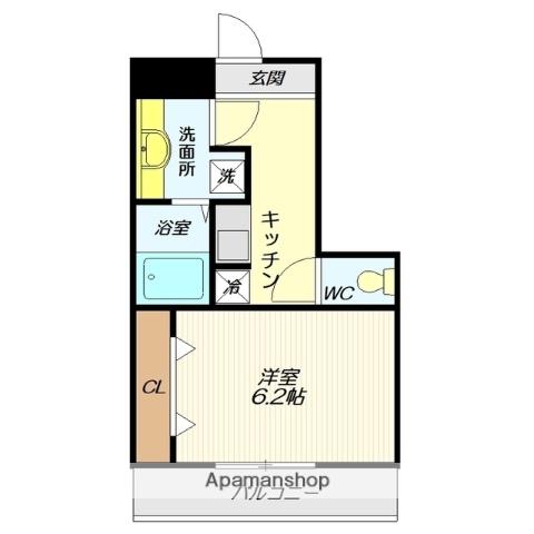 レノンハウス(1K/2階)の間取り写真