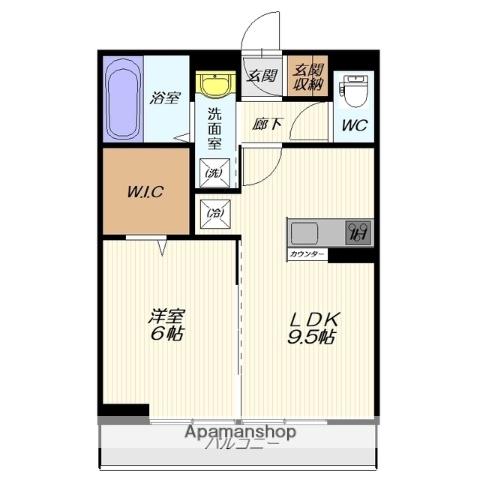 グリーンヒルズ 十日町(1LDK/2階)の間取り写真