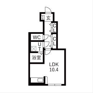 ART LIFE(1K/1階)の間取り写真
