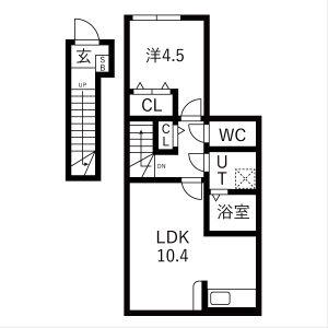 ART LIFE(1LDK/2階)の間取り写真